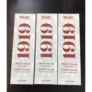 WAHL Professional 1919 Shave Cream 3.4 FL OZ 100ml New Set of 3